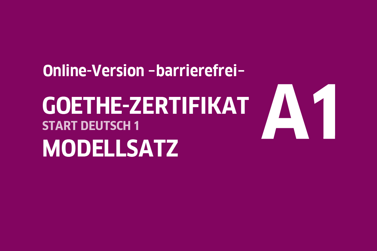Goethe Zertifikat A1 Modellsatz