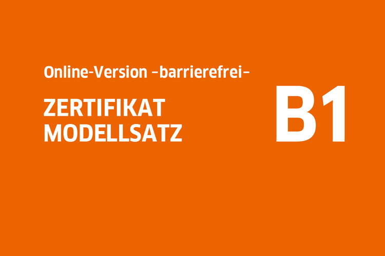 Goethe Zertifikat B1 Modellsatz