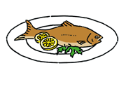ein Fisch auf einem Teller
