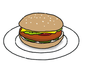 ein Hamburger auf einem Teller